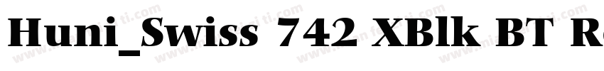 Huni_Swiss 742 XBlk BT Regular字体转换